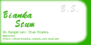 bianka stum business card